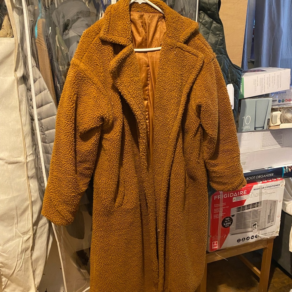Rust teddy coat